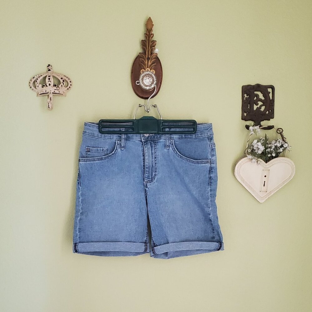 Women's light blue denim shorts